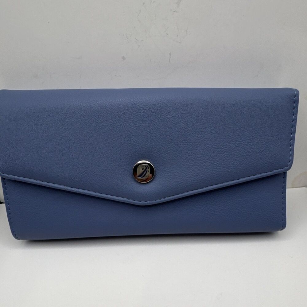 Nautica Blue RFID Blocking Folding Wallet w/ Zip Pocket & ID Windows